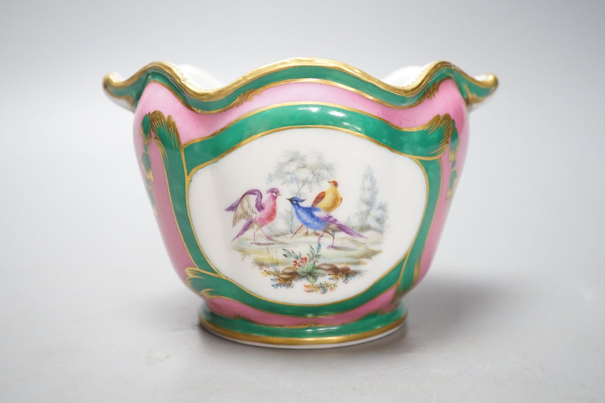 A 19th century French cache pot, in Sevres style, 10cms